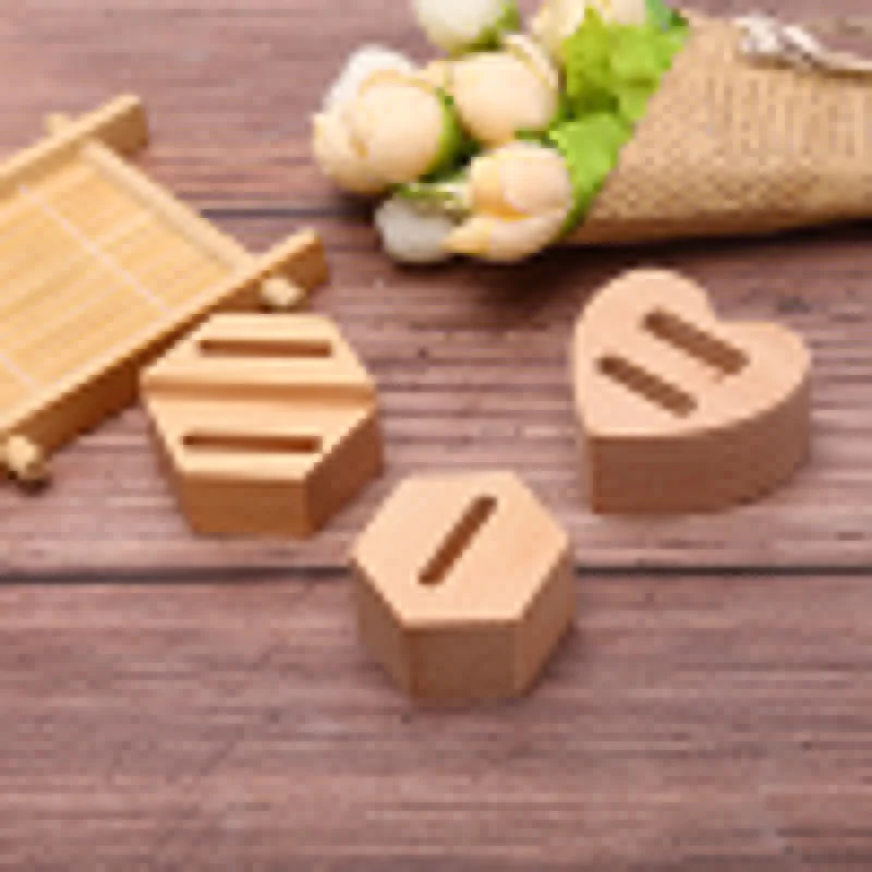 Wooden Hexagon heart-shaped Ring Display Stand Couples Rings Storage Rack Jewelry Holder Tray Organizer Gifts