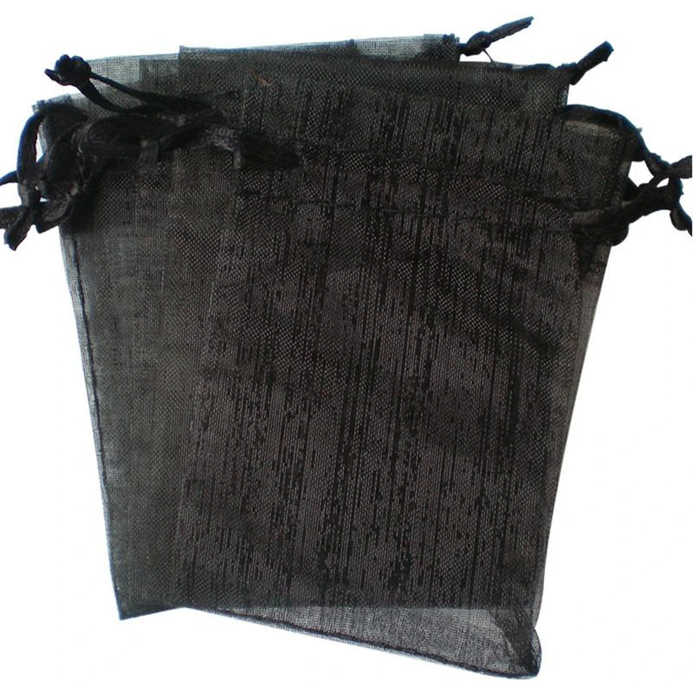 50pcs/Lot Organza Drawstring Jewelry Small Bags for Earring Favor Wrapping Packing Pouch Packaging Wedding Businesses Packaging