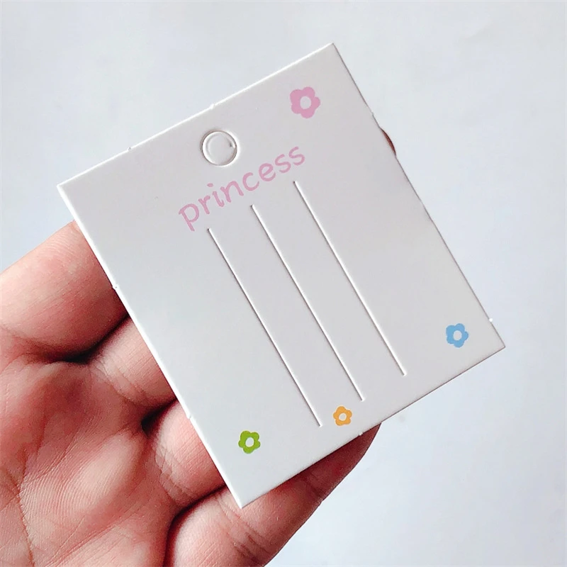50PCS  Fashion Hair Clip Holder Blank Hair Clip Paper Cards Hair Accessories Jewelry Display Card Headwear Packaging Card