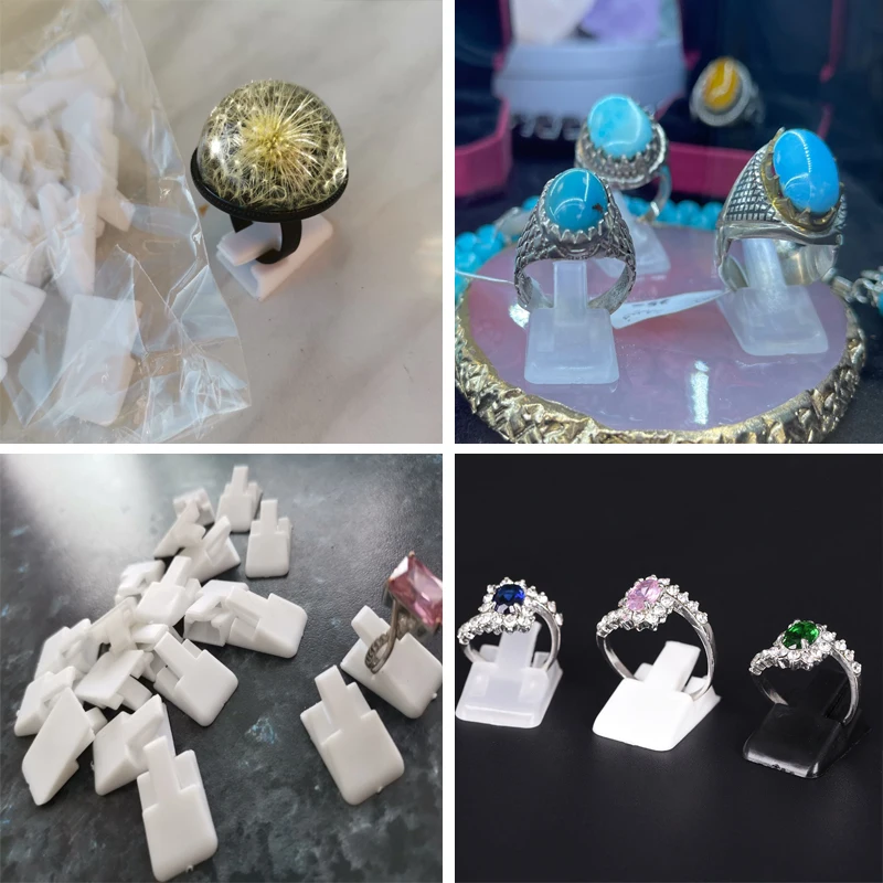20pcs/Lot Ring Show Plastic Frosted Jewelry Displays Holder For Ring, Decoration Stand Jewellery Display for rings
