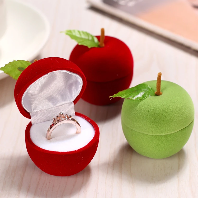 1 pcs Delicious food style Velvet Jewelry Box Wedding Engagement Ring Box for Earrings Necklace jewelry packing box