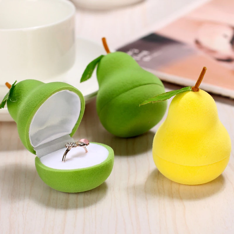 1 pcs Delicious food style Velvet Jewelry Box Wedding Engagement Ring Box for Earrings Necklace jewelry packing box
