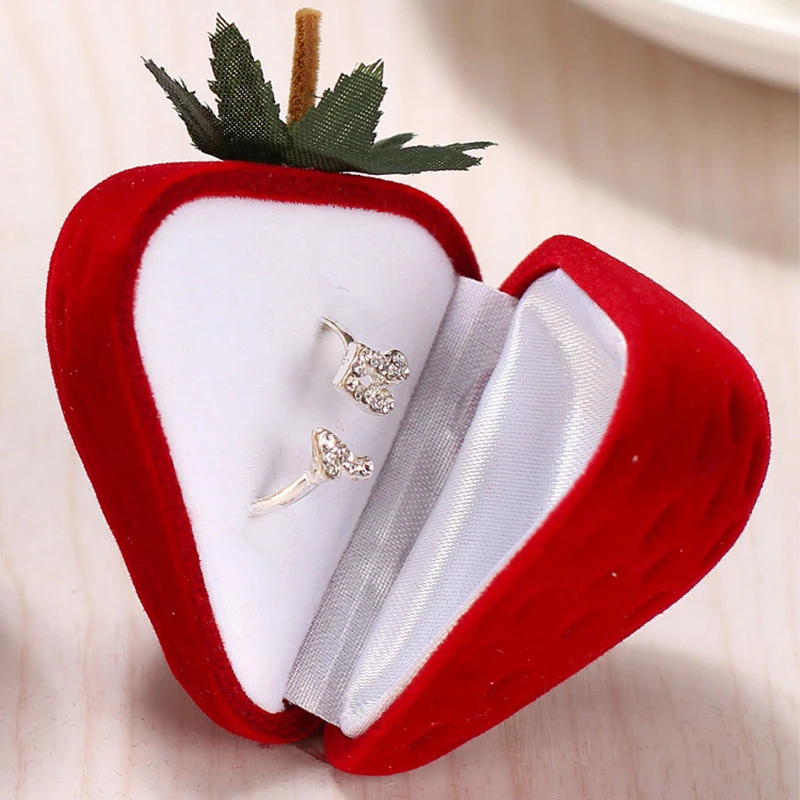 1 pcs Delicious food style Velvet Jewelry Box Wedding Engagement Ring Box for Earrings Necklace jewelry packing box
