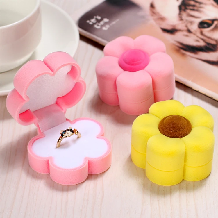 1 pcs Delicious food style Velvet Jewelry Box Wedding Engagement Ring Box for Earrings Necklace jewelry packing box