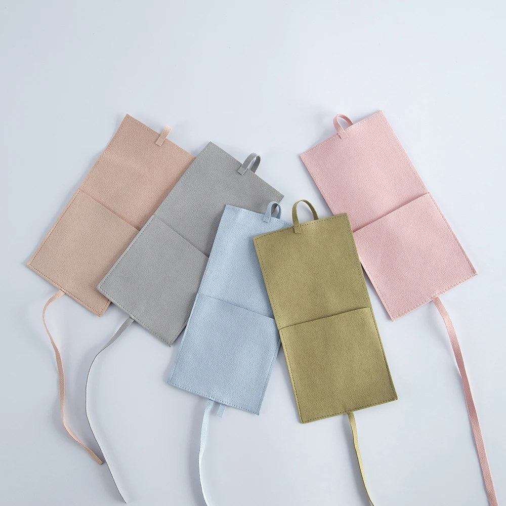 5Pcs Jewelry Microfiber Flap Bag 6x6cm 8x6cm 8x8cm 9x9cm Ring Earring Necklace Pendant Keychain Key Coin Bracelet Organizer Bags