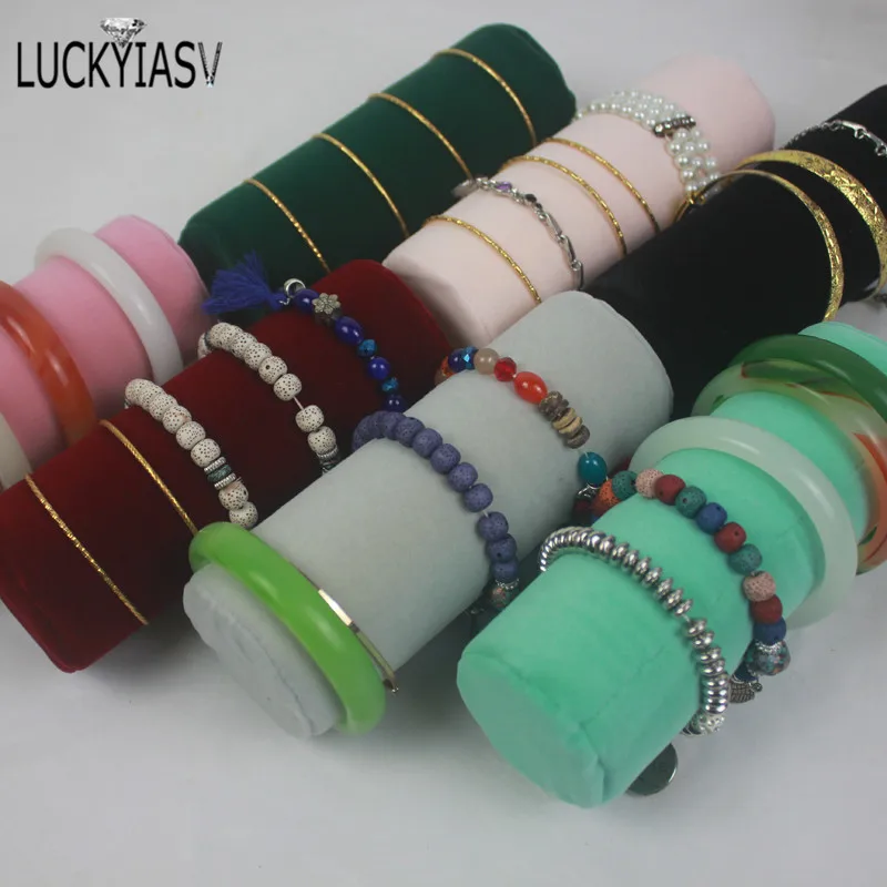 Velvet Jewelry Roll Bag for Bracelet Bangles Watches Great Jewelry Organizer for Travel Mini Storage Jewellery Bag