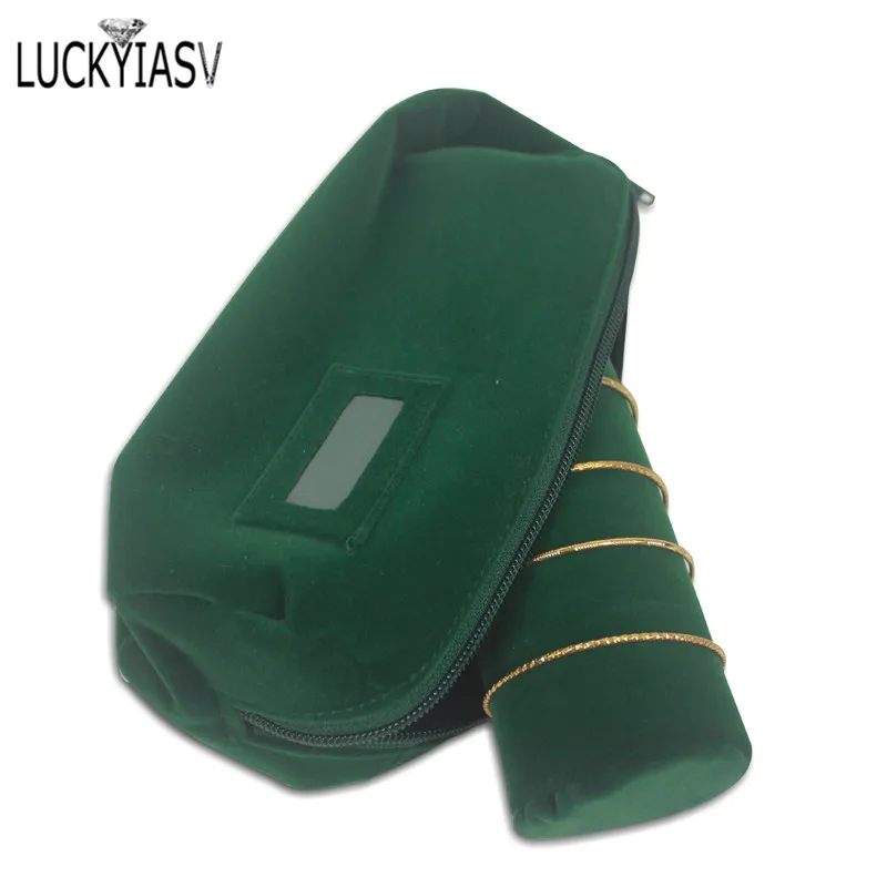 Velvet Jewelry Roll Bag for Bracelet Bangles Watches Great Jewelry Organizer for Travel Mini Storage Jewellery Bag