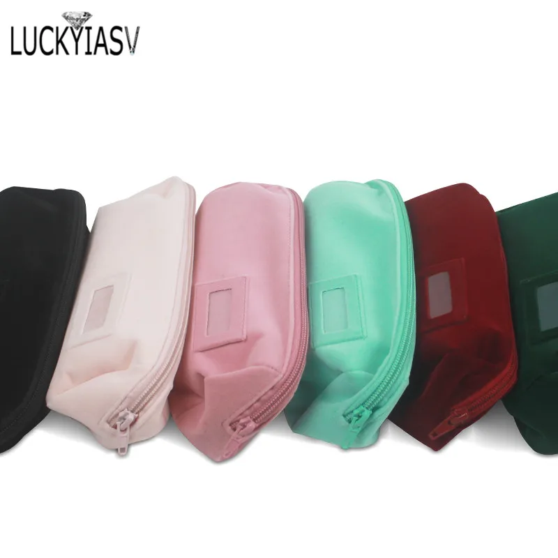 Velvet Jewelry Roll Bag for Bracelet Bangles Watches Great Jewelry Organizer for Travel Mini Storage Jewellery Bag