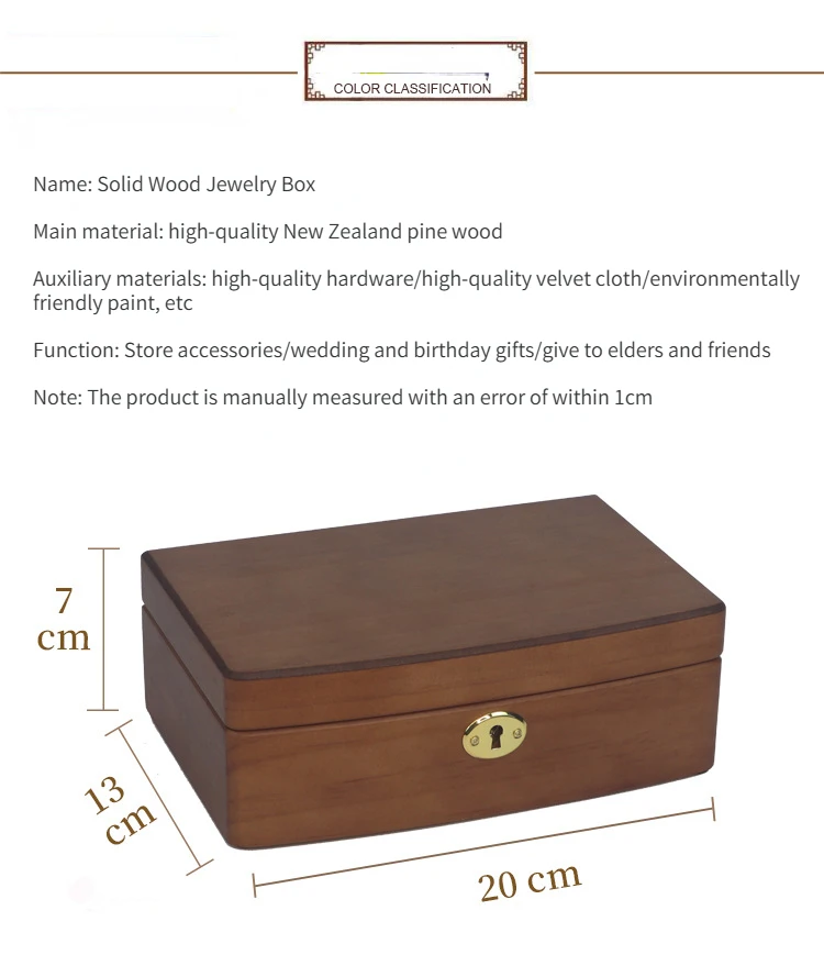 New Wood Jewelry Storage Box Display Earring Rings Box Jewelry Organizer Box Luxury Jewelry Gift Packaging Box Bracelet Package