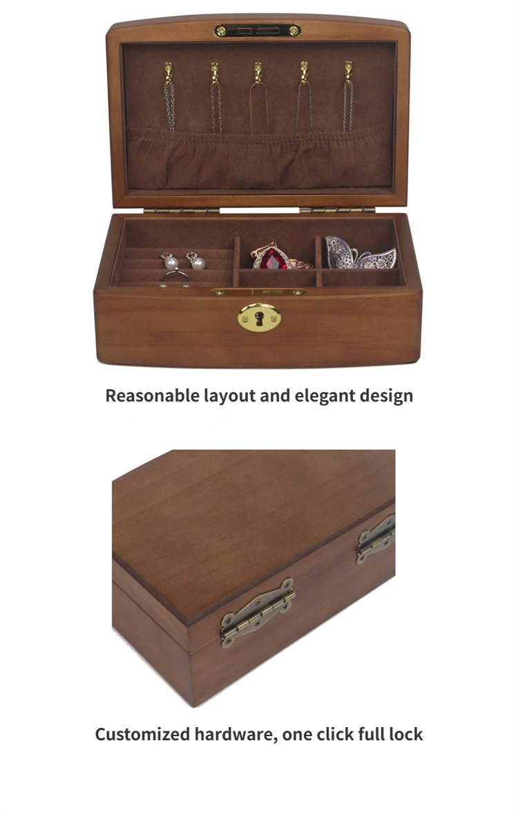 New Wood Jewelry Storage Box Display Earring Rings Box Jewelry Organizer Box Luxury Jewelry Gift Packaging Box Bracelet Package
