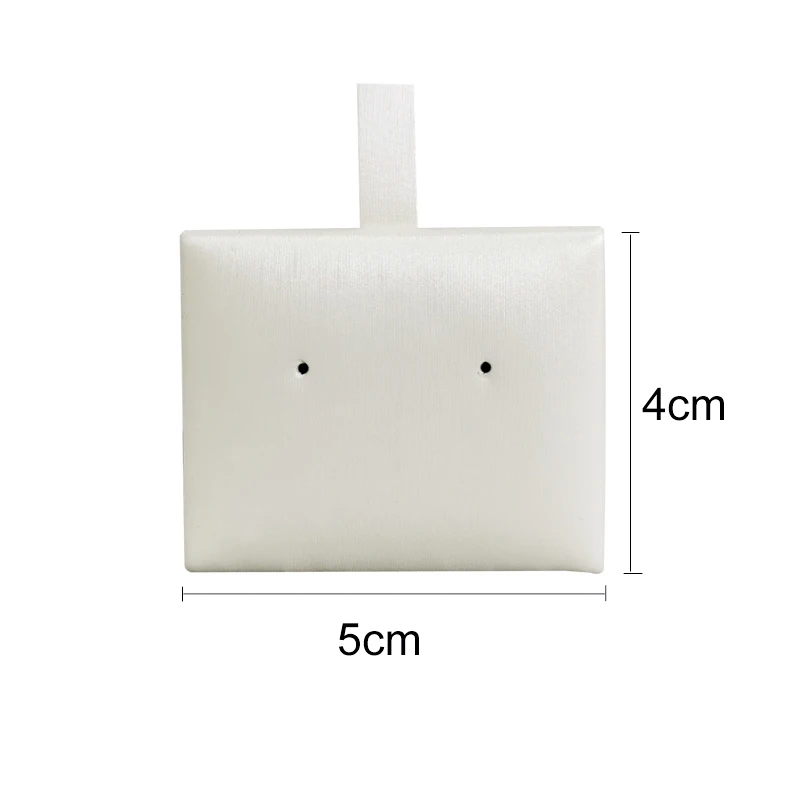 Jewelry Display Small Piece Of Beige White Brushed Leather Earrings Pendant Necklace Collection Jewelry Display Props 5*4cm