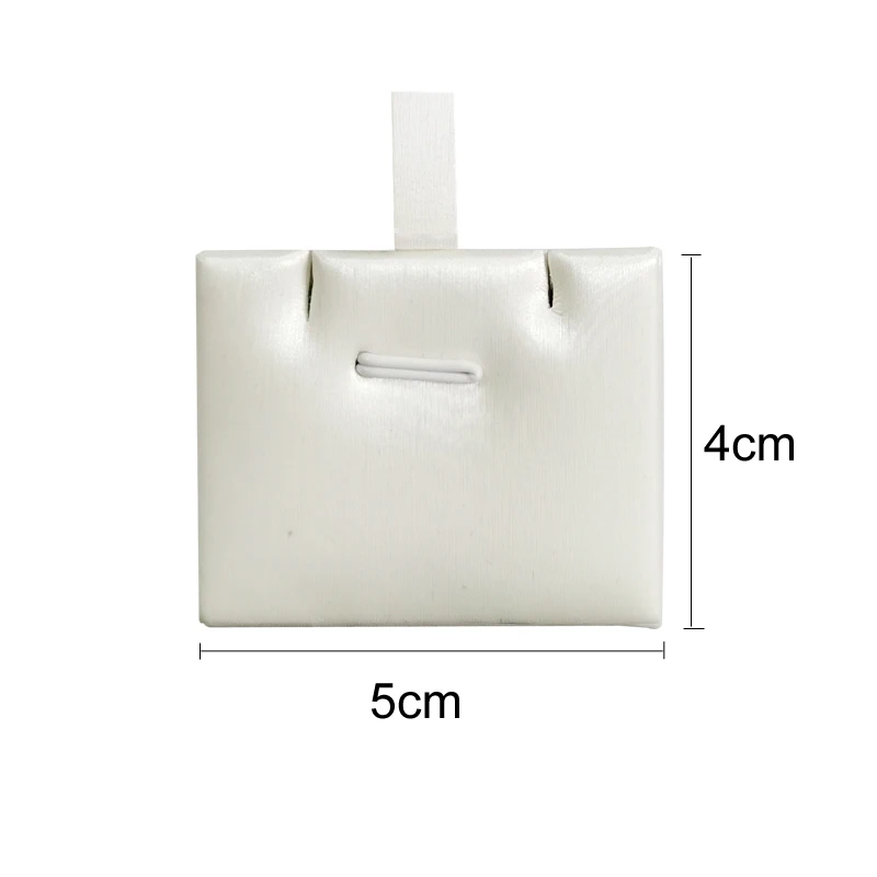 Jewelry Display Small Piece Of Beige White Brushed Leather Earrings Pendant Necklace Collection Jewelry Display Props 5*4cm