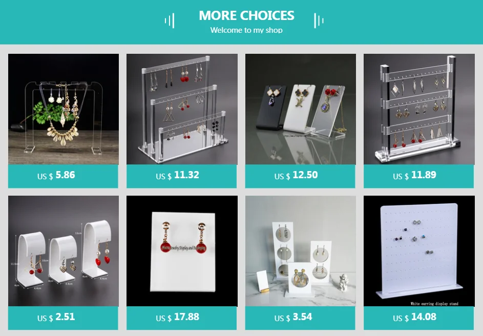 Clear Acrylic Hanging Earring Display Stand Jewelry Showing Case Earring Organizer Earring Holder Jewellery Stands