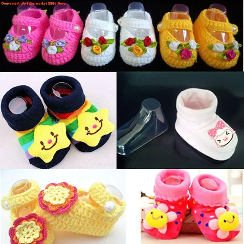 10Pcs/Set Plastic Baby Toddler Feet Display Mould Baby Booties Shoes Sock for Booties Shoes Sock Baby Shoe Showcase