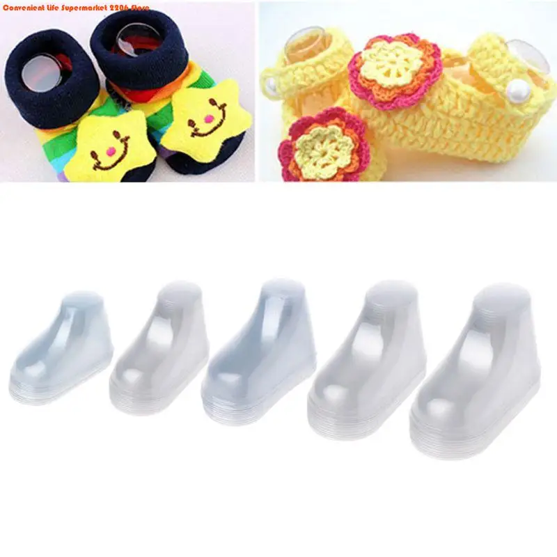 10Pcs/Set Plastic Baby Toddler Feet Display Mould Baby Booties Shoes Sock for Booties Shoes Sock Baby Shoe Showcase