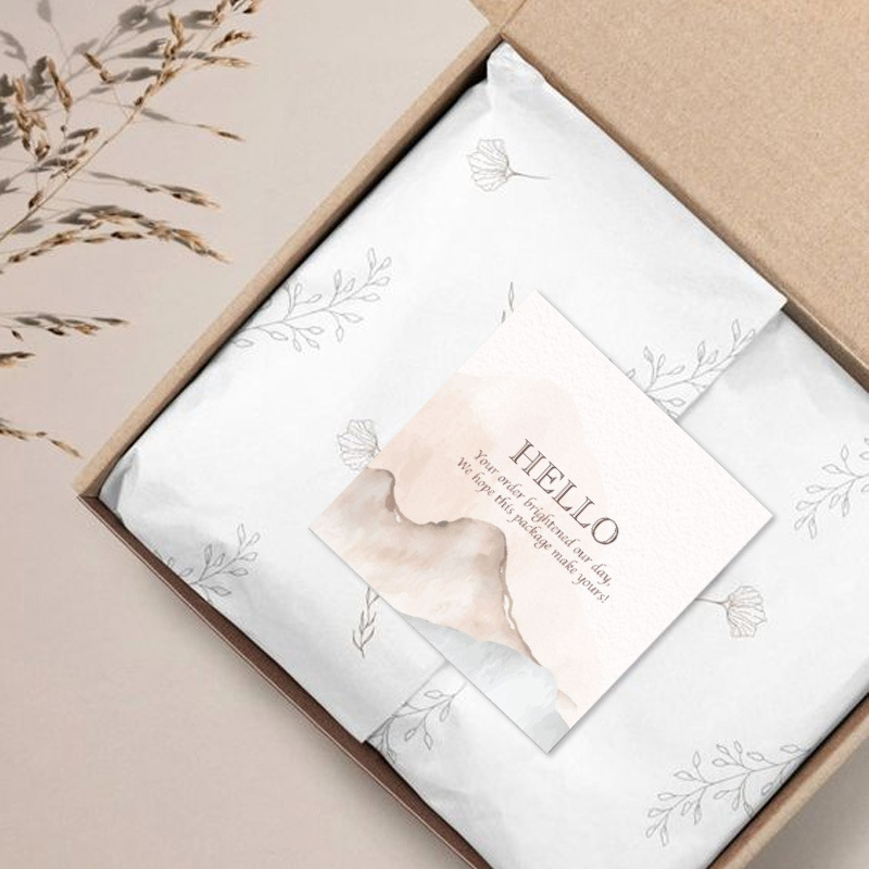 30pcs 8x8cm Pink Cartoon Square Happy Birthday Thank You Card For Small Businesses Gift Box Greeting Decoration Packaging Supply