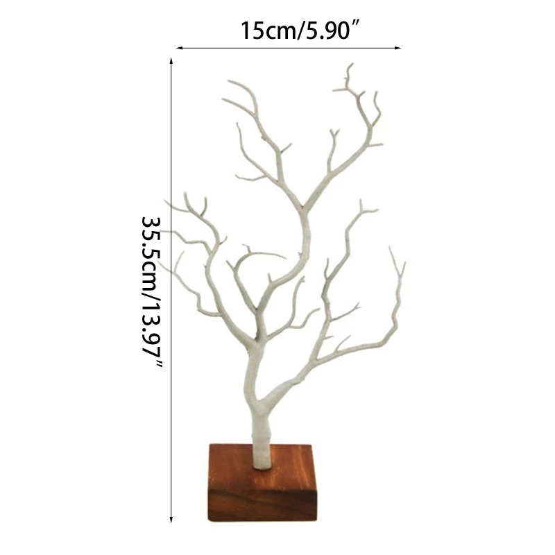 Jewelry Stand Tree Small Jewelry Holder Necklace Holder Rack Display Tower with Wooden Base for Earring Dropship