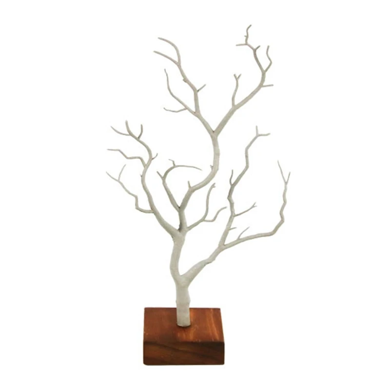 Jewelry Stand Tree Small Jewelry Holder Necklace Holder Rack Display Tower with Wooden Base for Earring Dropship
