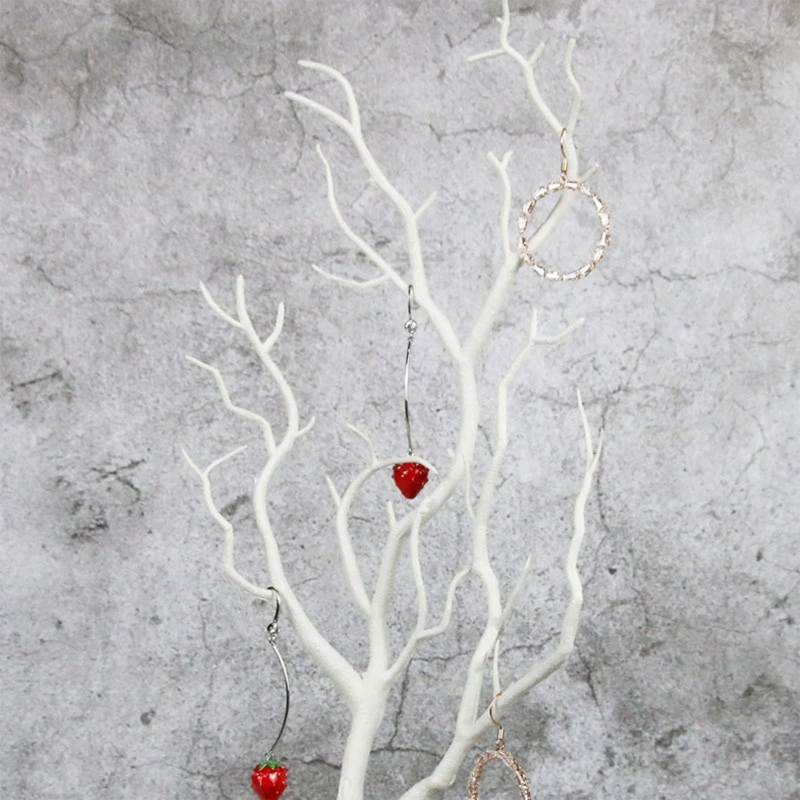 Jewelry Stand Tree Small Jewelry Holder Necklace Holder Rack Display Tower with Wooden Base for Earring Dropship