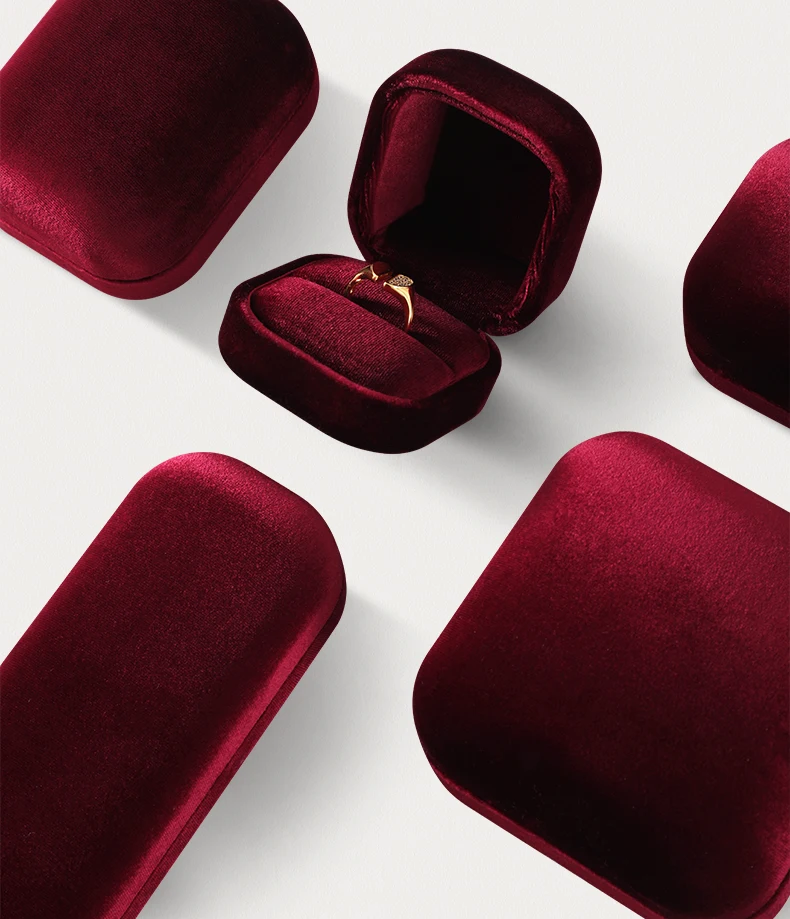 Yinbeini Wedding Ring Box Velvet Jewelry Box Collection Bracelet Necklace Pendant Storage Case Jewelry Display Organizer H030