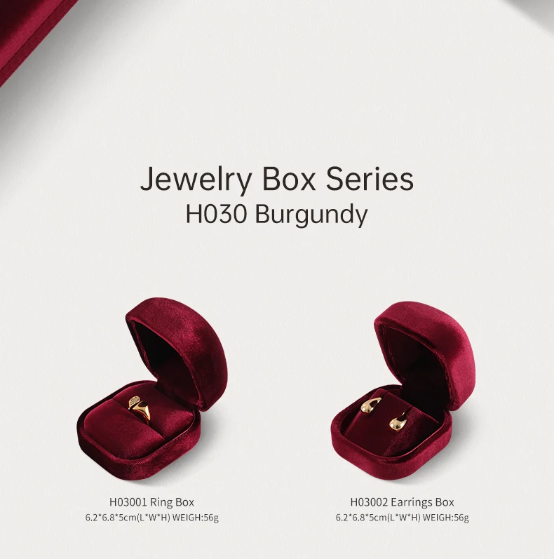 Yinbeini Wedding Ring Box Velvet Jewelry Box Collection Bracelet Necklace Pendant Storage Case Jewelry Display Organizer H030