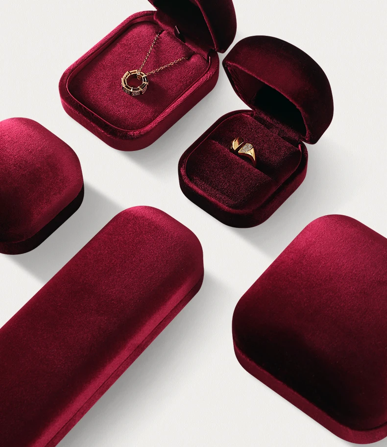 Yinbeini Wedding Ring Box Velvet Jewelry Box Collection Bracelet Necklace Pendant Storage Case Jewelry Display Organizer H030