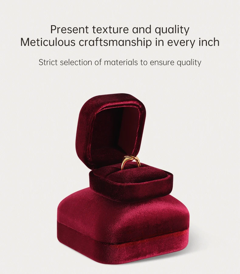 Yinbeini Wedding Ring Box Velvet Jewelry Box Collection Bracelet Necklace Pendant Storage Case Jewelry Display Organizer H030