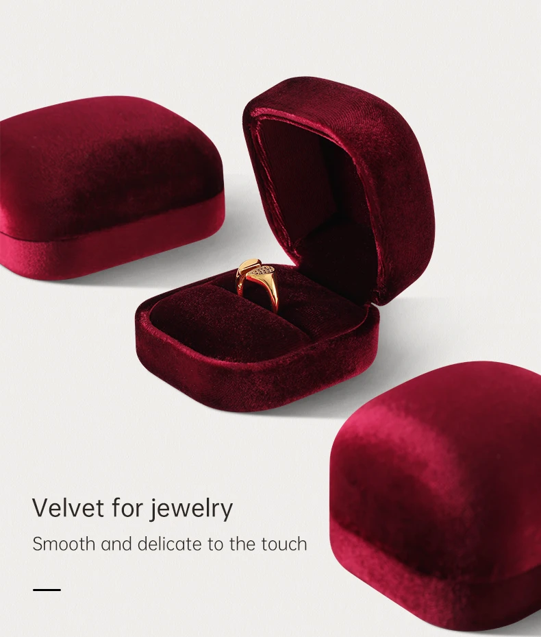 Yinbeini Wedding Ring Box Velvet Jewelry Box Collection Bracelet Necklace Pendant Storage Case Jewelry Display Organizer H030