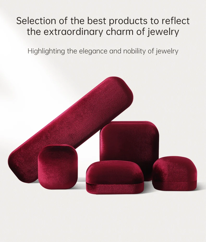 Yinbeini Wedding Ring Box Velvet Jewelry Box Collection Bracelet Necklace Pendant Storage Case Jewelry Display Organizer H030