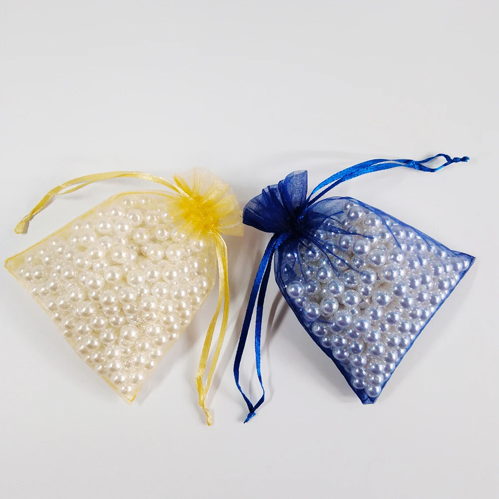 50pcs 7x9 9x12 10x15 13x18 CM Organza Bags Gift Bag Jewelry Packaging Bags Wedding Party Decoration Drawable Bags Gift Pouches