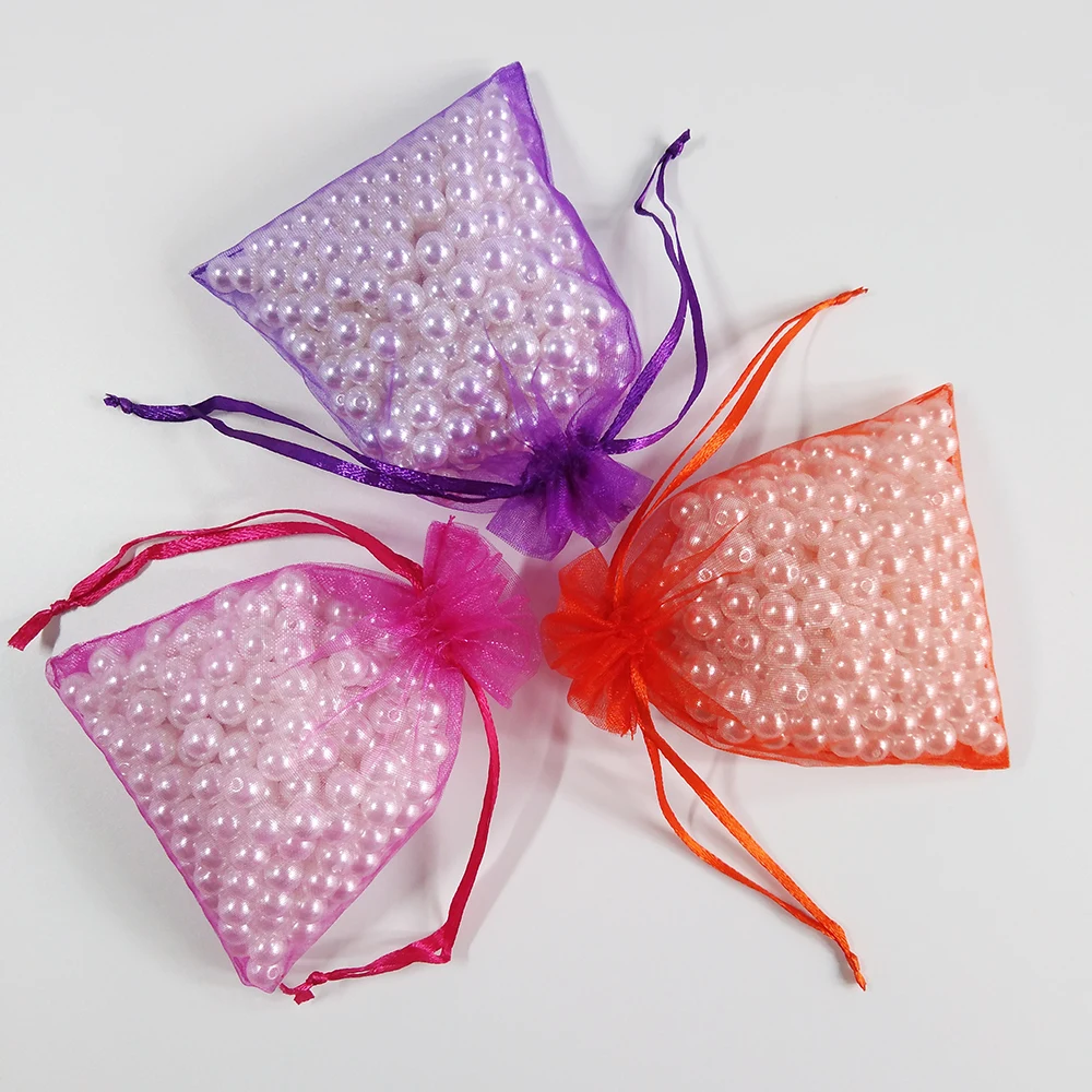 50pcs 7x9 9x12 10x15 13x18 CM Organza Bags Gift Bag Jewelry Packaging Bags Wedding Party Decoration Drawable Bags Gift Pouches
