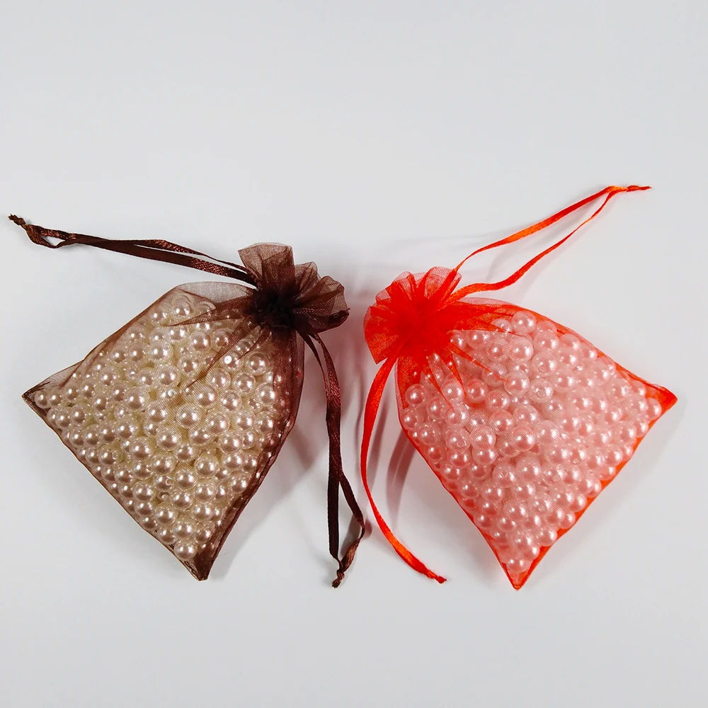 50pcs 7x9 9x12 10x15 13x18 CM Organza Bags Gift Bag Jewelry Packaging Bags Wedding Party Decoration Drawable Bags Gift Pouches