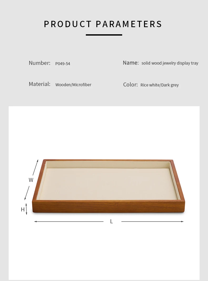 Oirlv Wooden Jewelry Tray Ring Earrings Bracelet Bangle Necklace Tray Solid Wood Jewelry Display Tray Wooden Jewelry Organizer