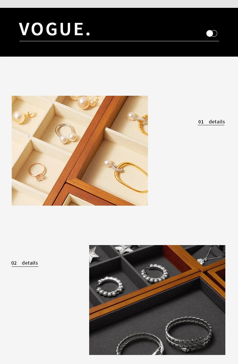 Oirlv Wooden Jewelry Tray Ring Earrings Bracelet Bangle Necklace Tray Solid Wood Jewelry Display Tray Wooden Jewelry Organizer