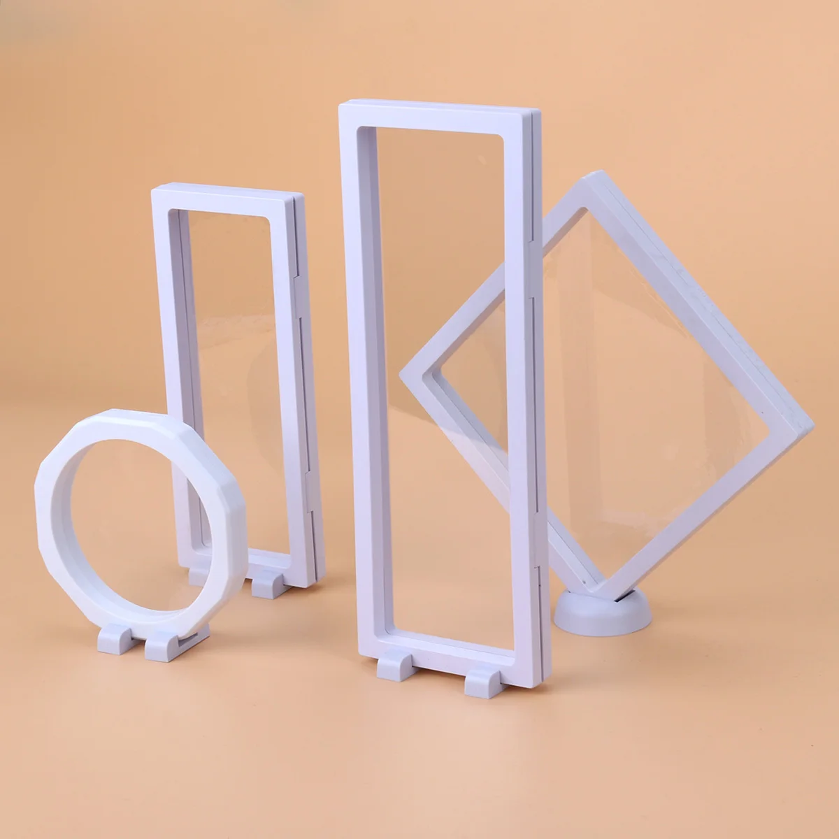 Jewelry Display Stand 11X30Cm Clear Plastic 3D Floating Frame For Medals Stamps Showcase Display Box Gift Decor