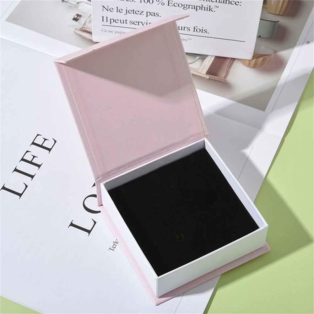 Book Type Flip Jewellery Box Necklace Earring Storage Display Boxes Ring Bracelet Packaging Gift Box Jewelry Organizer Box