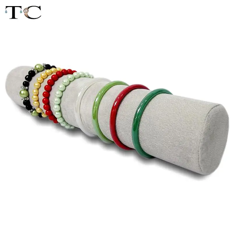 3 Color 32cm Jewelry Roll Bag Jewelry Organizer Bracelets Display Watch Holder Jewellery Storage Tube Wholesale