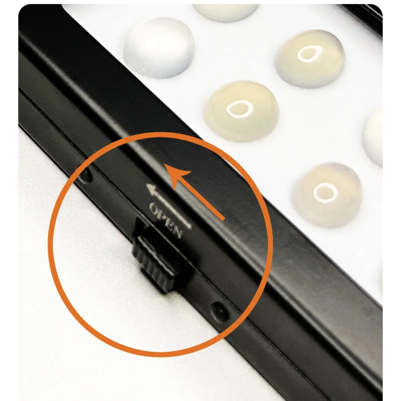 Metal Loose Diamond Jewelry Storage Box Slide Buckle Gemstones Display Organizer Case Glass Cover Jewellery Beads Gem Stone Jar