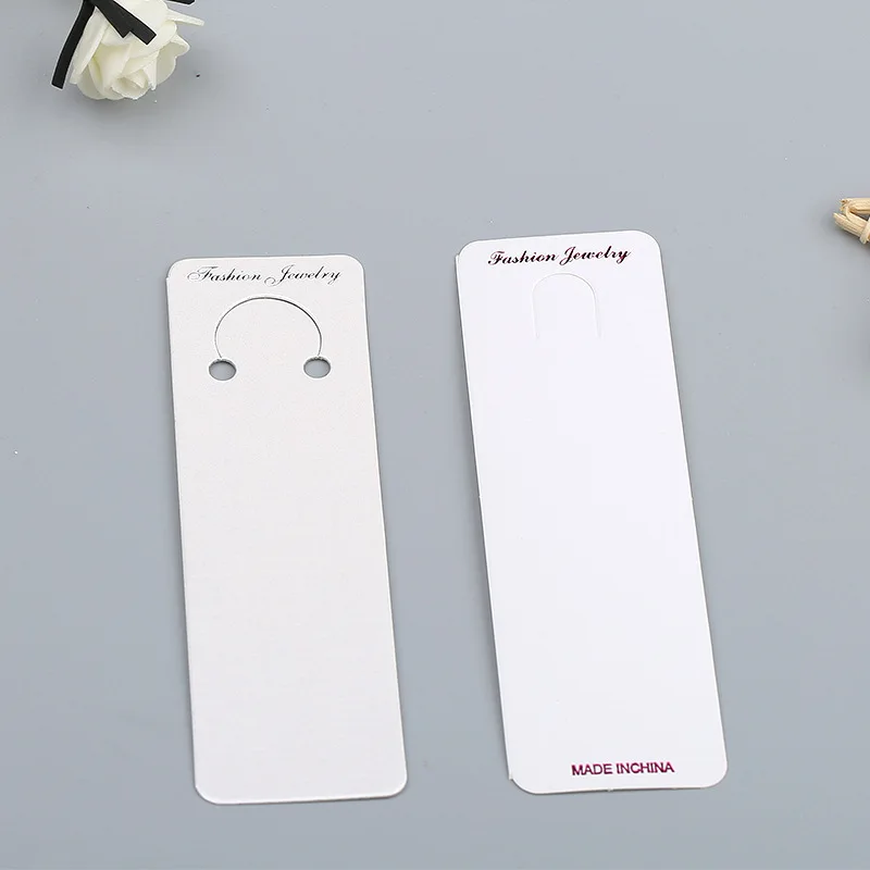 50pcs/lot Muti-size Keyrings Paper Cards White Black Packing Cards for Jewelry Keychain Display Cards Holder Retail Price Tags