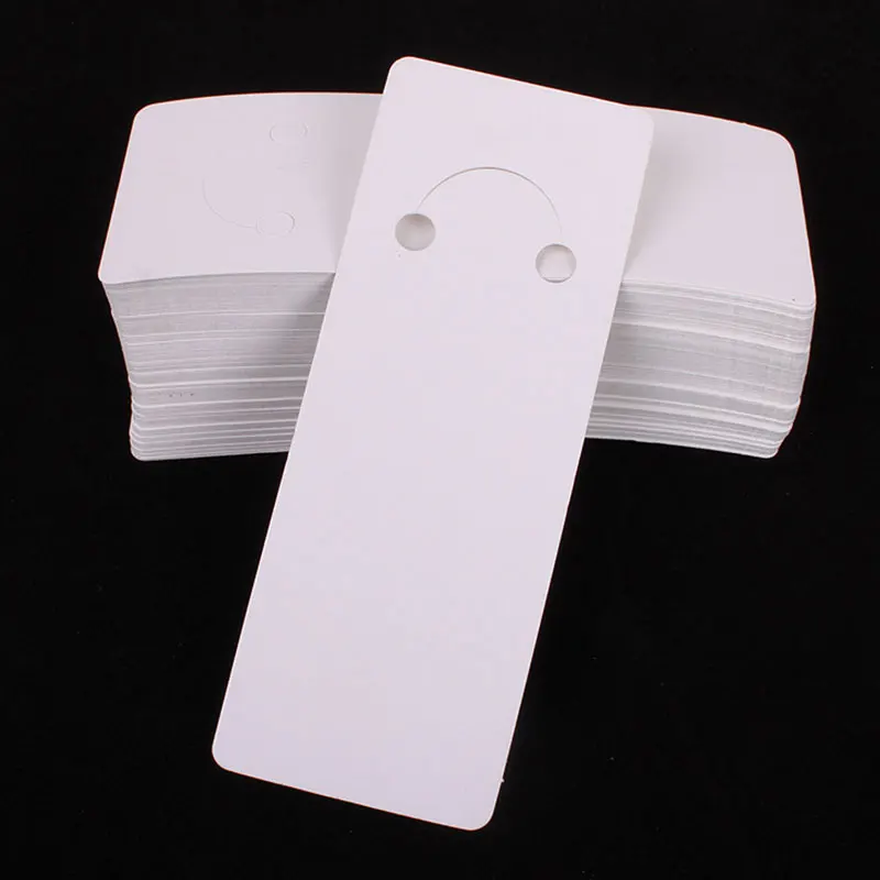 50pcs/lot Muti-size Keyrings Paper Cards White Black Packing Cards for Jewelry Keychain Display Cards Holder Retail Price Tags