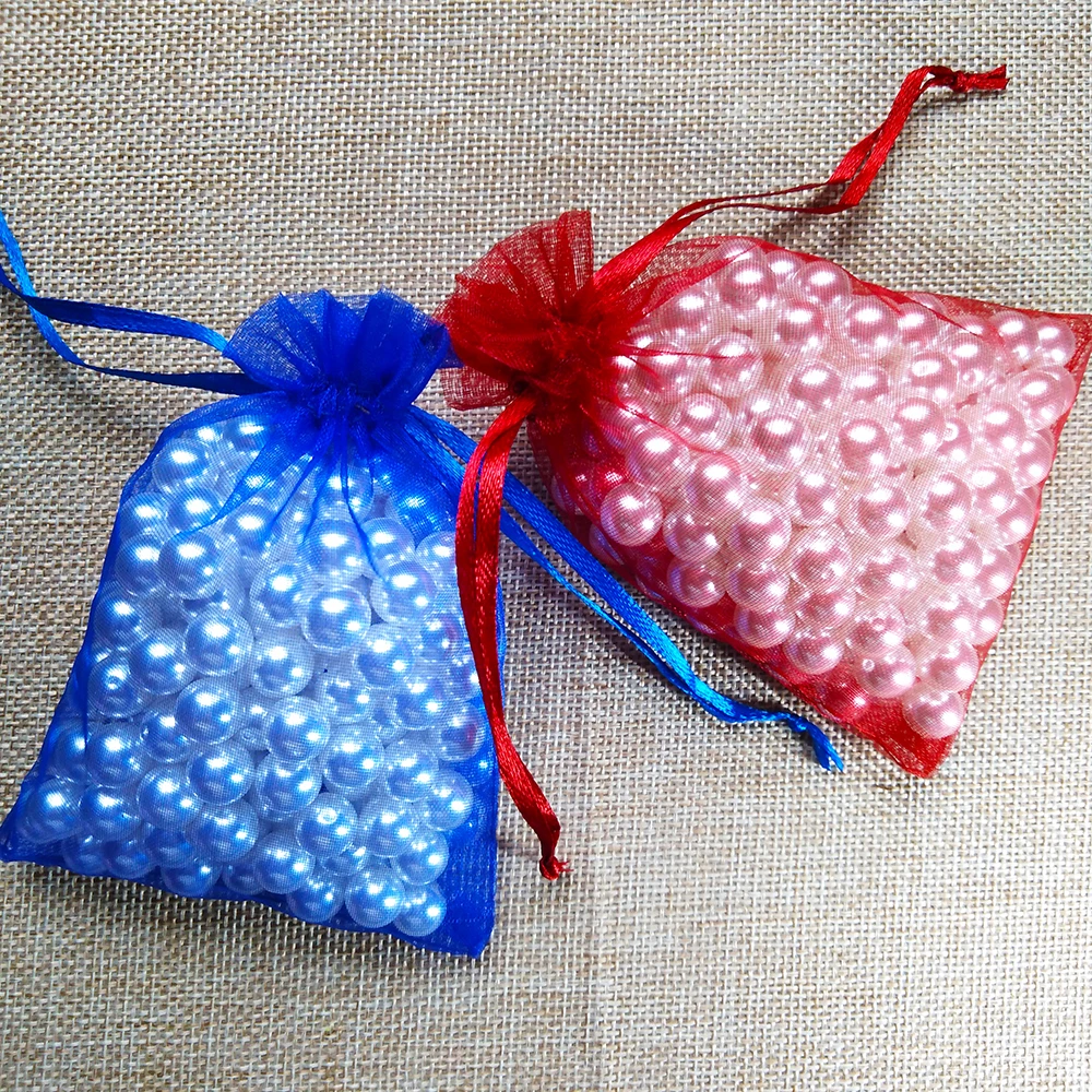 100pcs Jewelry Gift Bag 7x9 9x12 10x15 13x18cm Jewelry Packaging Organza Bags Favor Wedding Party Christmas Gift Bags