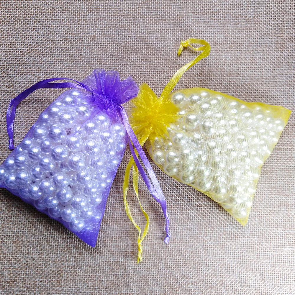 100pcs Jewelry Gift Bag 7x9 9x12 10x15 13x18cm Jewelry Packaging Organza Bags Favor Wedding Party Christmas Gift Bags