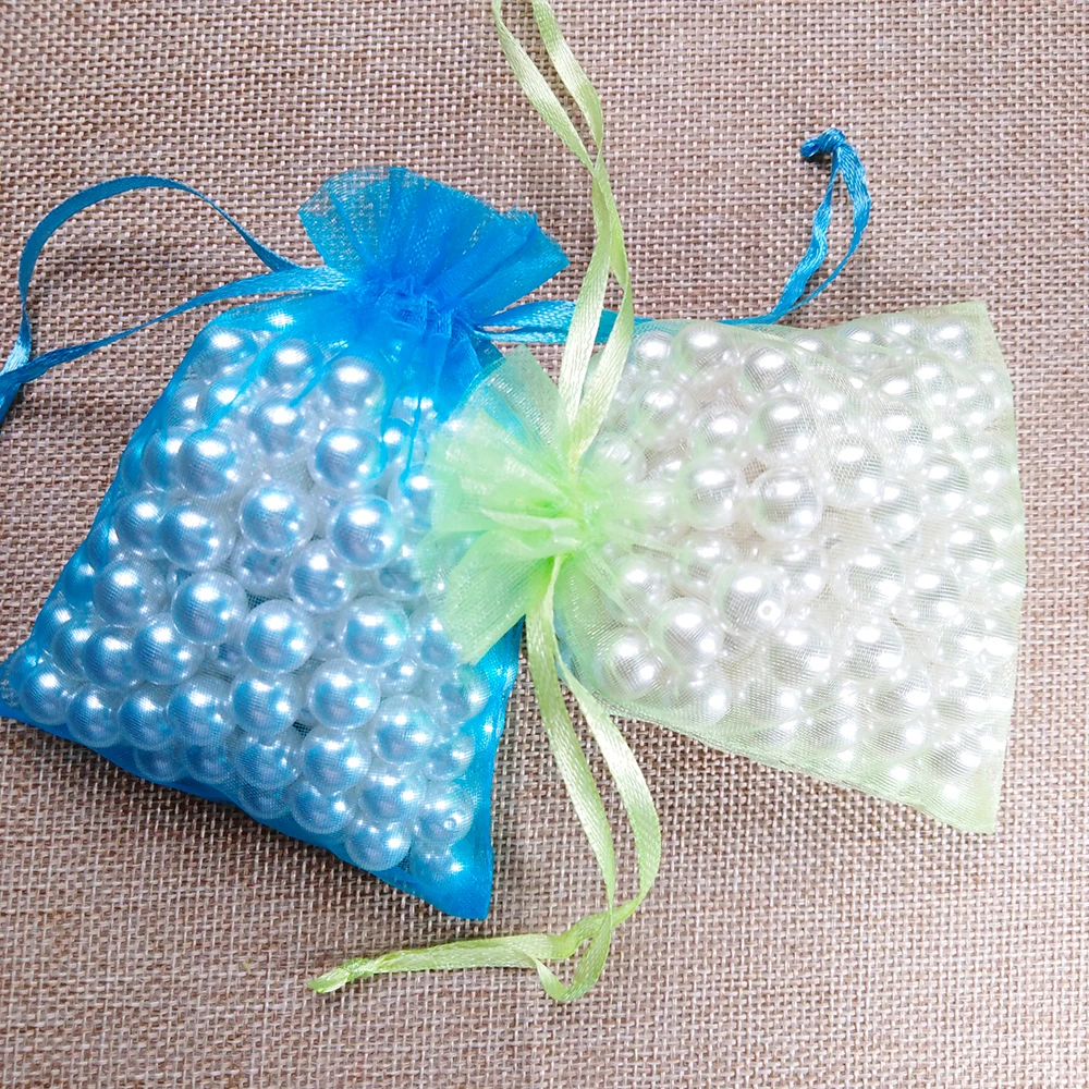 100pcs Jewelry Gift Bag 7x9 9x12 10x15 13x18cm Jewelry Packaging Organza Bags Favor Wedding Party Christmas Gift Bags
