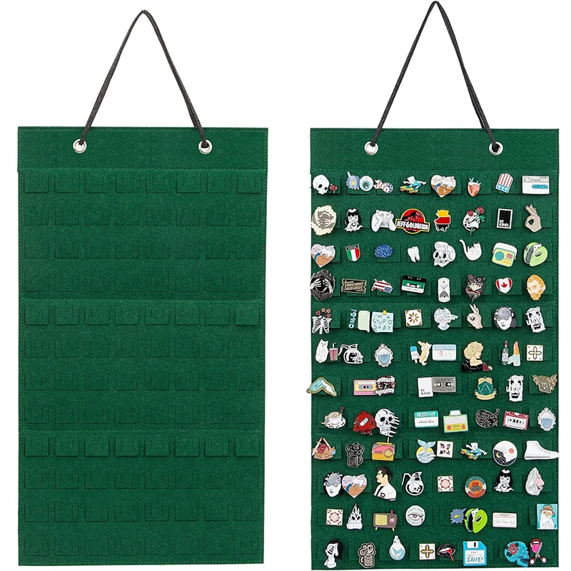170Pairs Wall Hanging Brooch Display Stand Felt Enamel Pin Badge Button Collection Storage Holder Jewelry Earring Organizer Bag