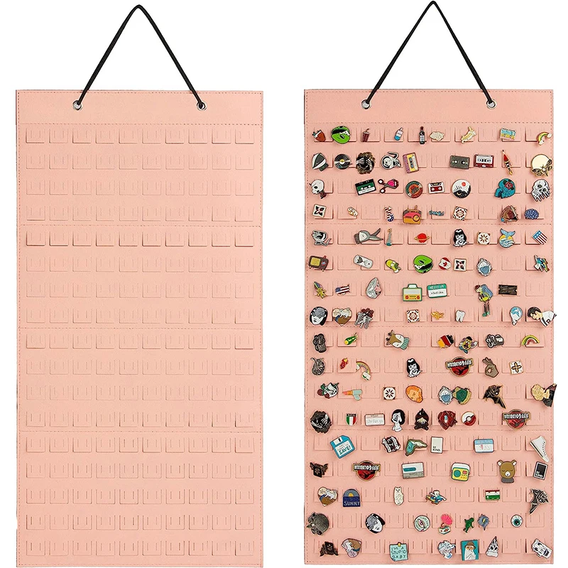 170Pairs Wall Hanging Brooch Display Stand Felt Enamel Pin Badge Button Collection Storage Holder Jewelry Earring Organizer Bag