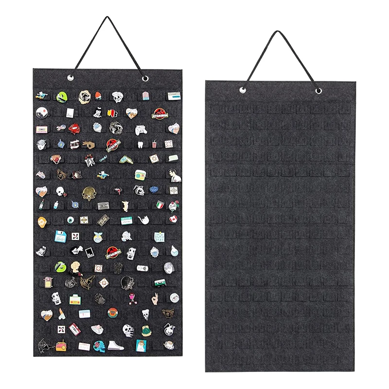 170Pairs Wall Hanging Brooch Display Stand Felt Enamel Pin Badge Button Collection Storage Holder Jewelry Earring Organizer Bag