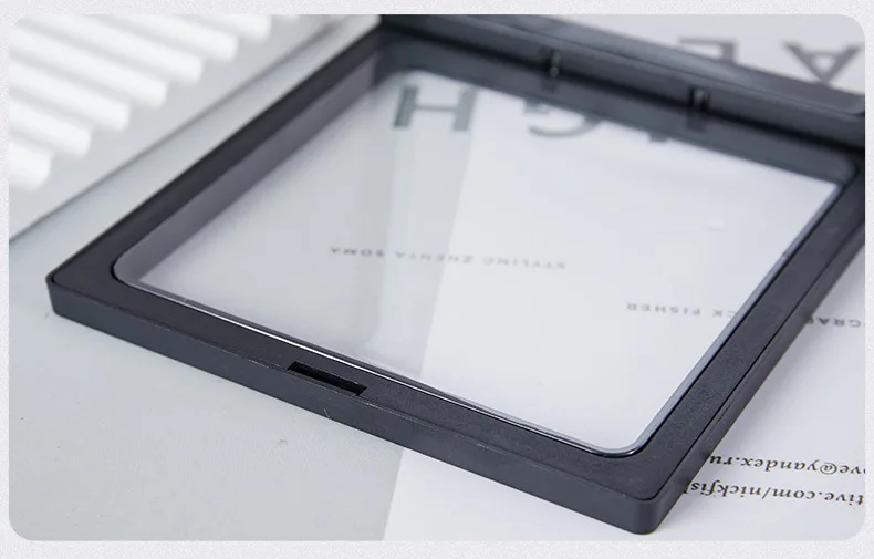 Thinner Transparent PE Film Suspension Box Jewelry 3D Floating Frame Display Case Antioxidant Storage Box for Coin Medallions