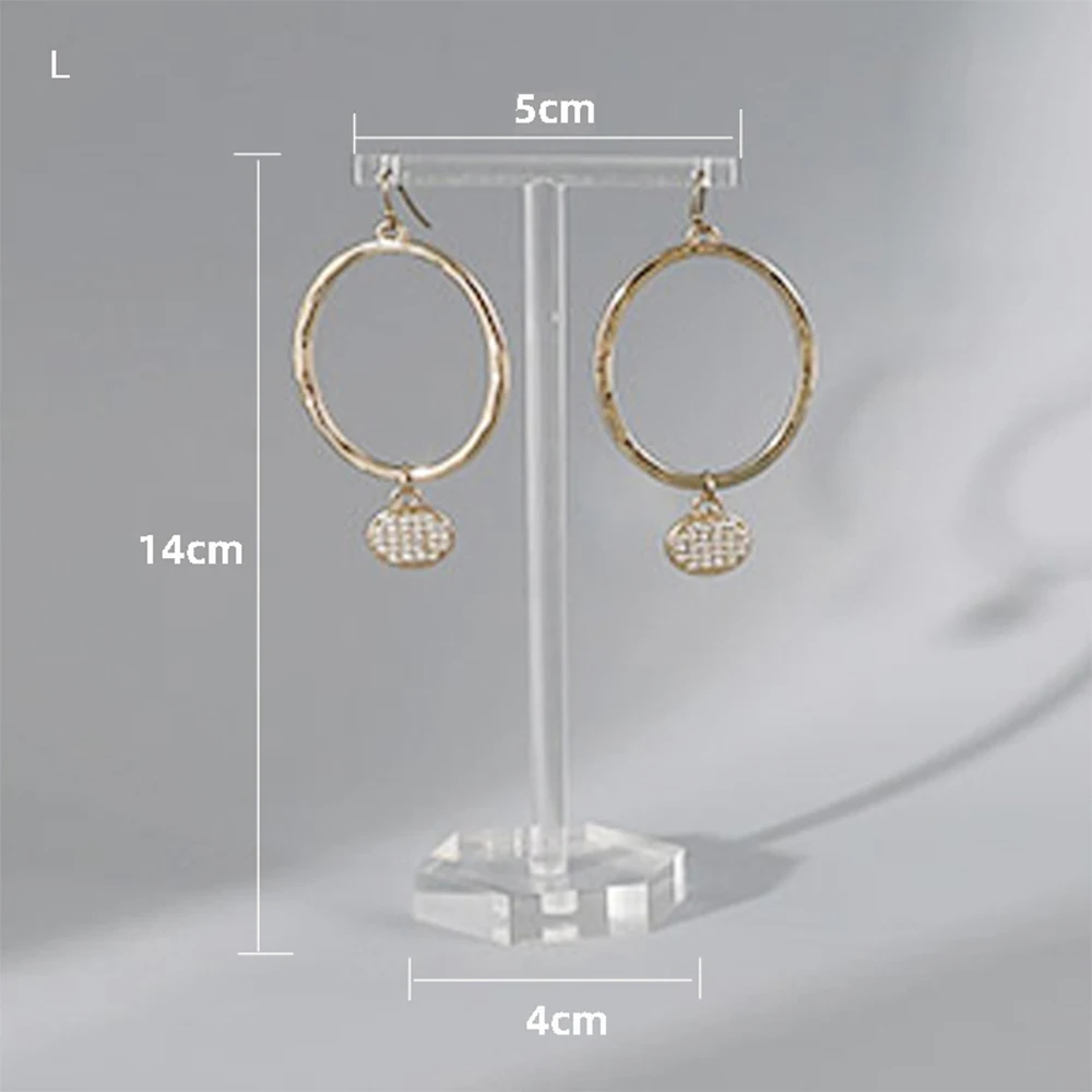 T-shaped Earrings Jewelry Display Stand Holder Acrylic Transparent Necklace Ring Stud Showcase Jewelry Counter Shooting Props