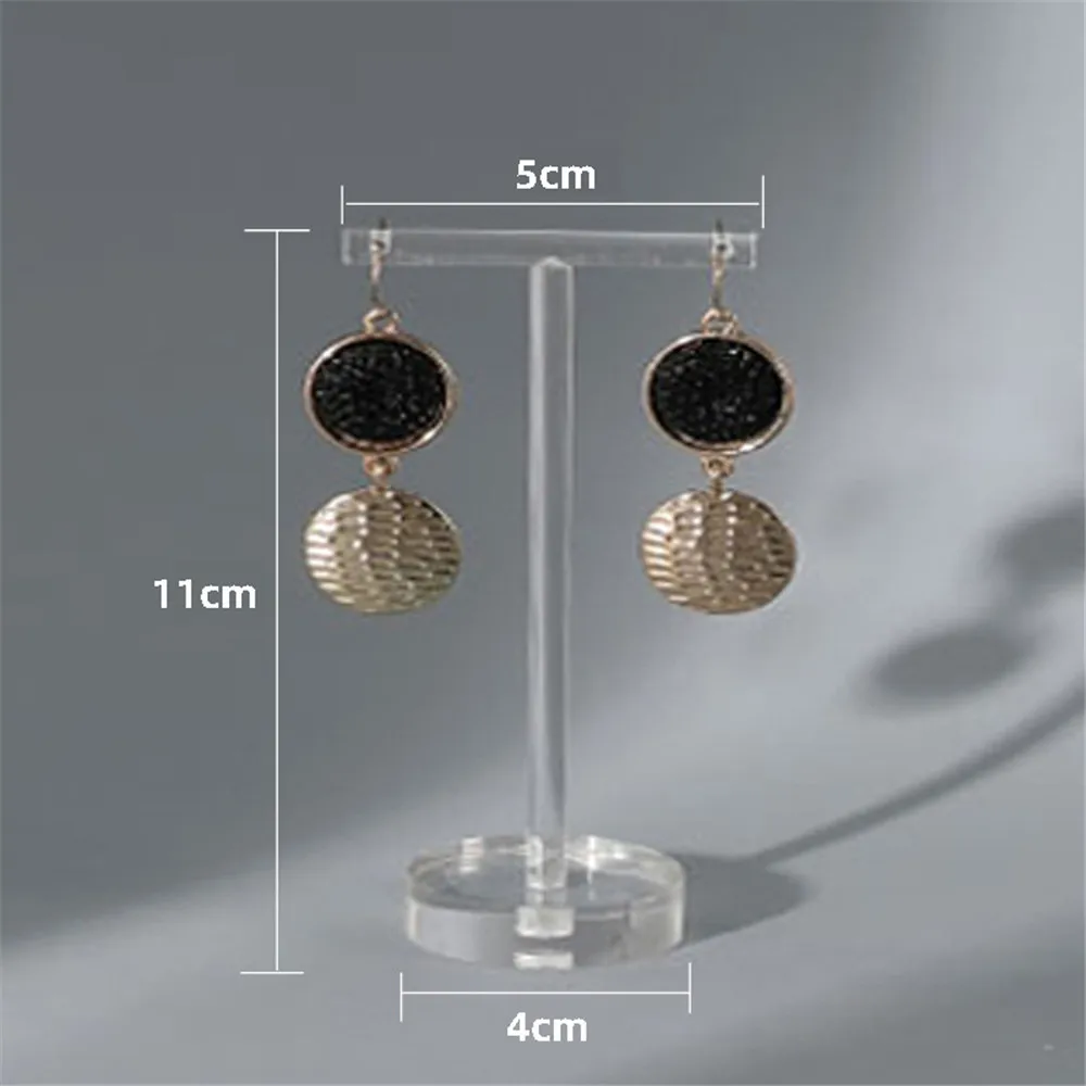 T-shaped Earrings Jewelry Display Stand Holder Acrylic Transparent Necklace Ring Stud Showcase Jewelry Counter Shooting Props