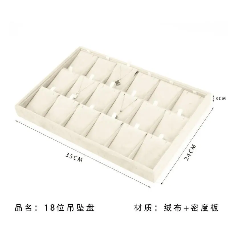 Velvet Earnail Pendant Jewelry Display Tray 12 Grid Bracelet Watch Premium Pillow Plate Adjustable Shelf 35*24 Menora